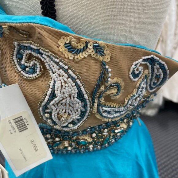 Sherri Hill Formal Dress Style 50076 Turquoise Size 0, NWT - Picture 11 of 12